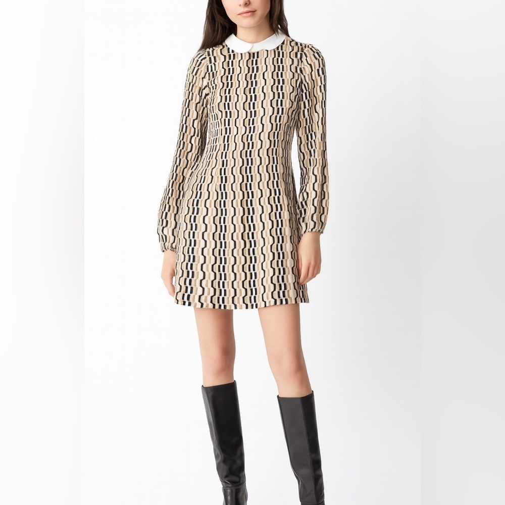 Maje Rockilana Geometric Print Dress/SMALL